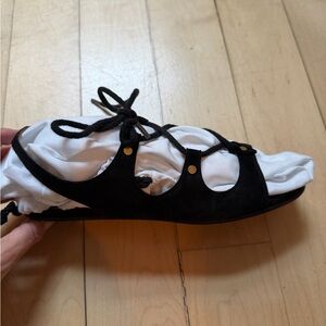 Chloe RUNWAY Black Suede Women's Sandals size 6